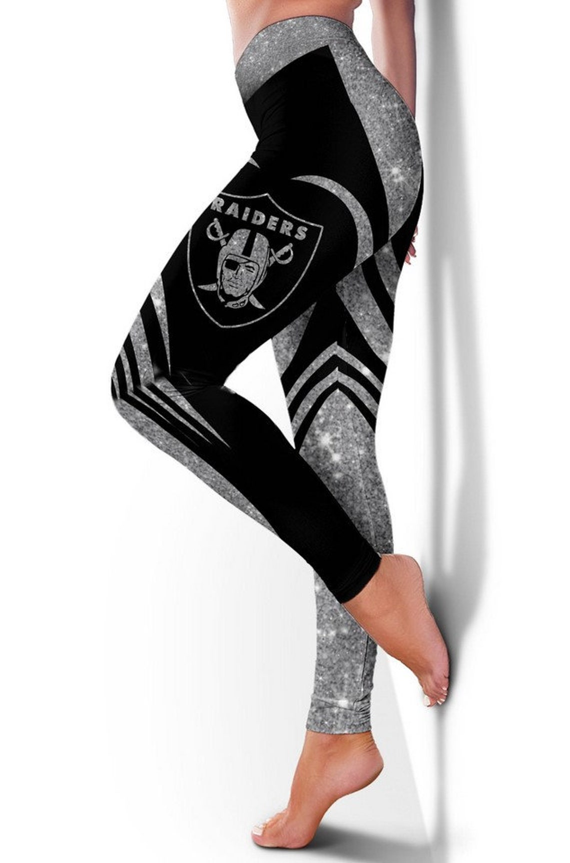 Las Vegas Raiders Women Leggings Raiders Nfl Leggings Sport | Etsy