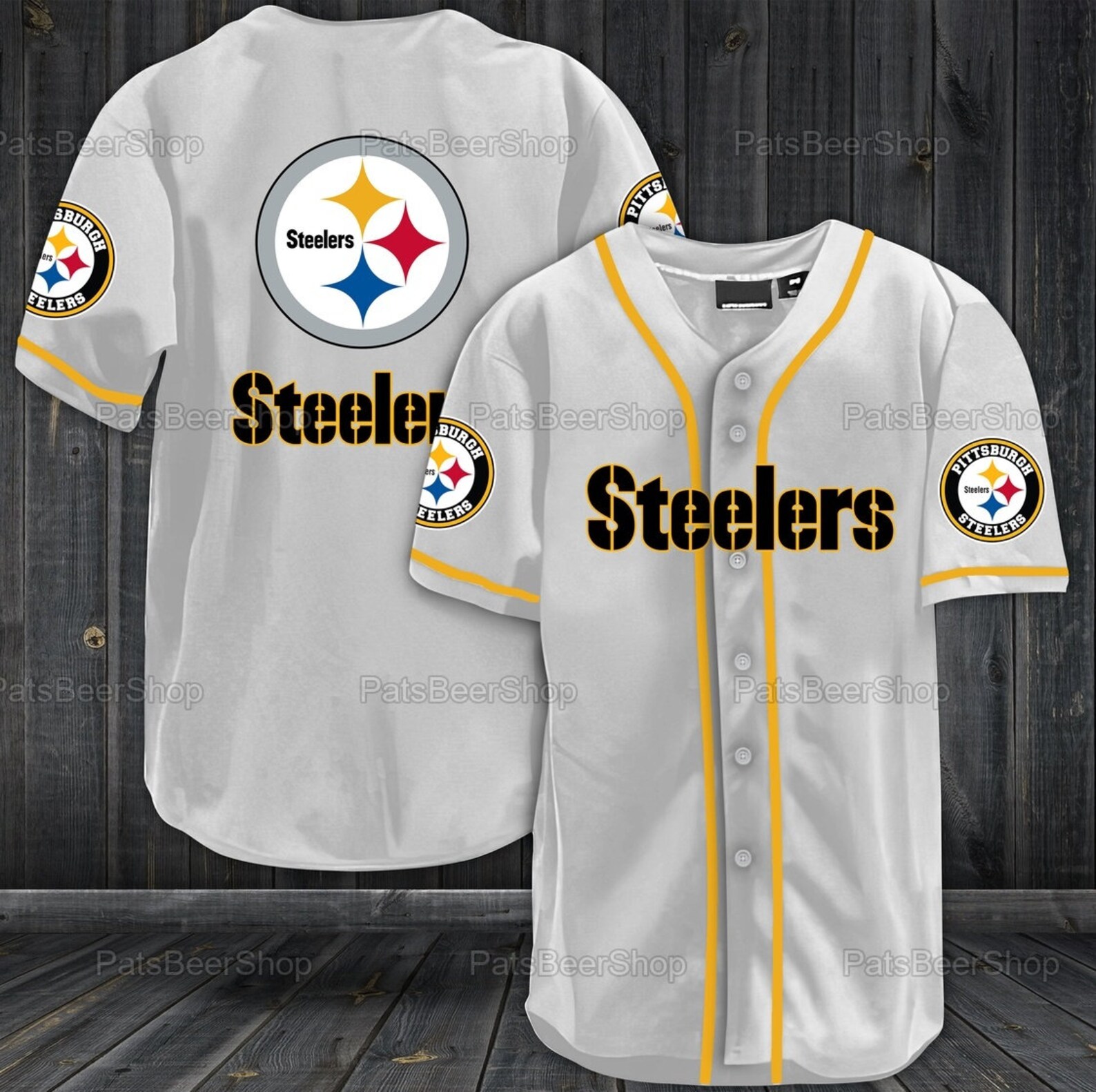 Pittsburgh Steelers NFL Baseball Jersey Colorful Baseball Etsy