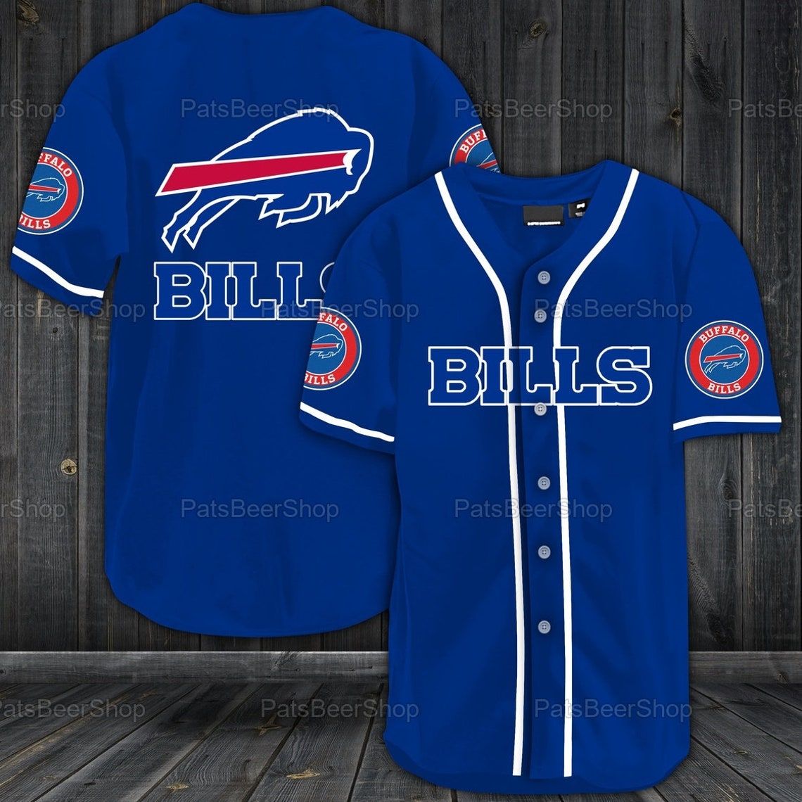 Buffalo Bills NFL Baseball Jersey Colorful Baseball Shirt Etsy