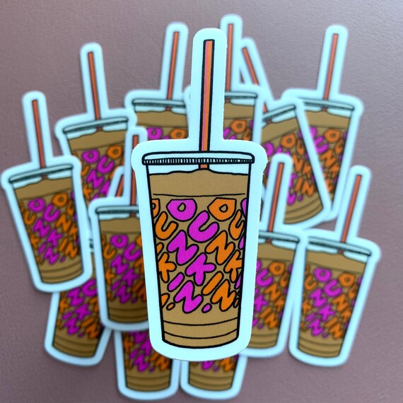 Boho Aesthetic Sticker Iced Coffee Coffee Lover Cute and Girly | Etsy