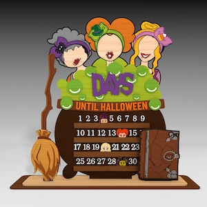 Halloween Countdown Decor Svg,Halloween Decor Svg,Countdown to Halloween Calendar Svg,Halloween Coffin Calendar Svg,Days Until Halloween Svg