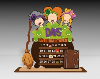 Halloween Countdown Decor Svg,Halloween Decor Svg,Countdown to Halloween Calendar Svg,Halloween Coffin Calendar Svg,Days Until Halloween Svg