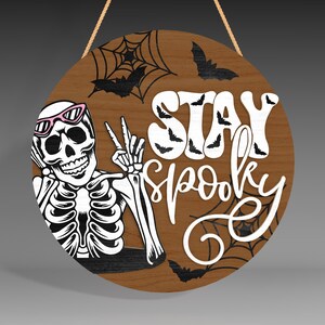 Halloween Skeleton Door Sign Laser Cut File Svg Bundle,halloween Door ...