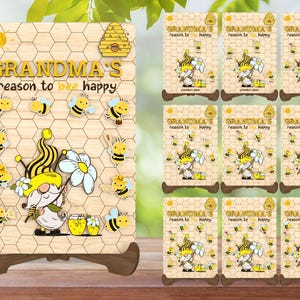 Grandbabees Sign svg, Gift for Mom, Mothers Day Gifts svg, Glowforge svg files, Grandma to Bee, Mother&#39;s Day Bee Svg, Mom Bee Svg