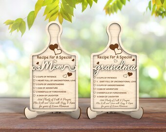 Recipe Mother Day, Mother's Day Svg, Kitchen Sign Svg, Charcuterie Board Svg, recipe Gift for mom, Glowforge svg files,Laser cut files