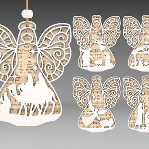 Weihnachtsengel Ornament geschnitten Datei