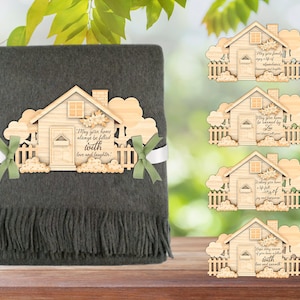 Decken-Tag mit Ornament Lasercut-Datei-Svg, Tag-Decke Vorlage Urlaub, Wohnkultur, Holzdecke Tag svg, Blanket Tag Glowforge-Datei