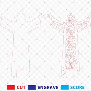 Christ is Risen Standing Lasercut File Svg, 3D Standing Christ is Risen ...