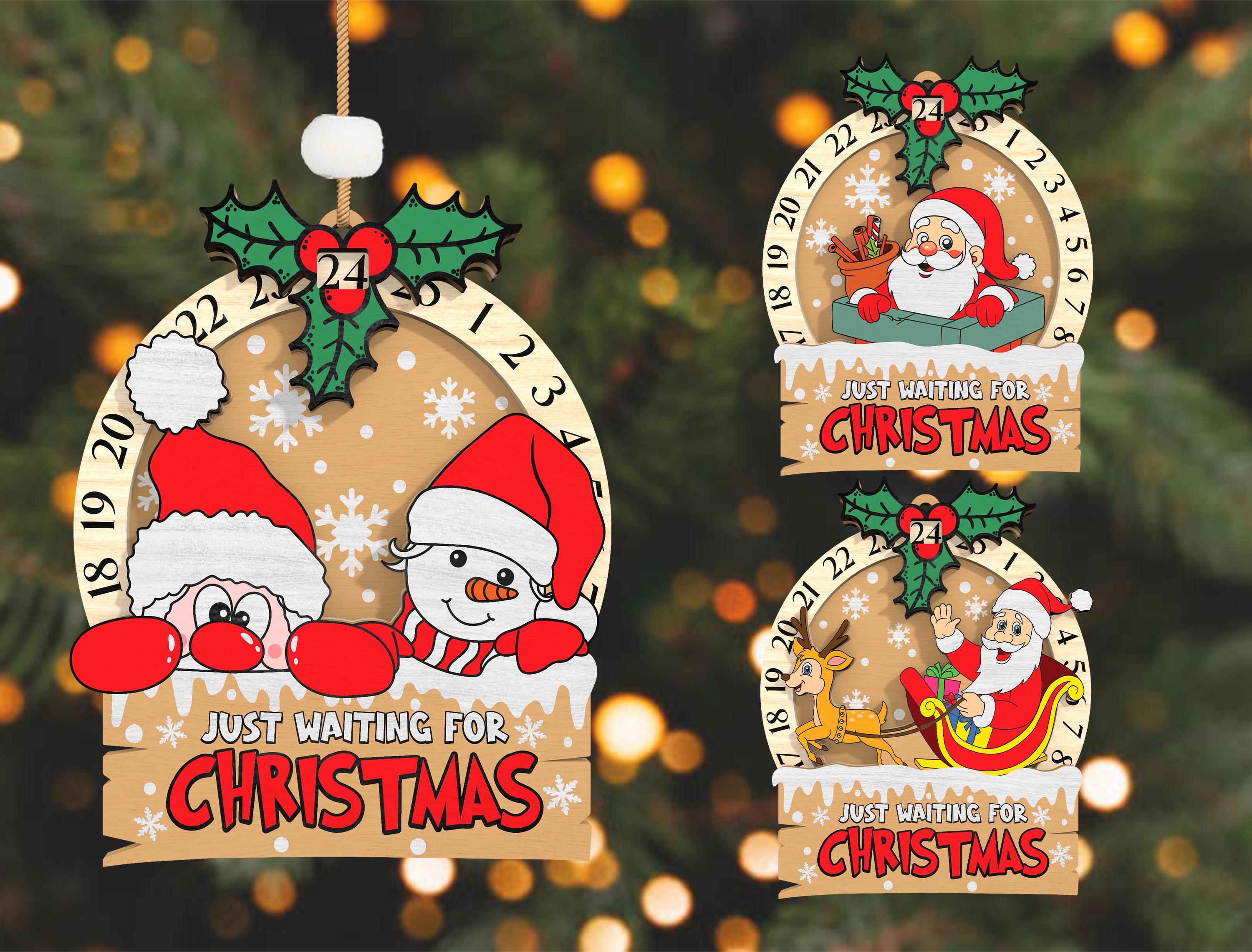 Silly Countdowns Merry Christmas Countdown Lasercut File Svg ,days Until Christmas Svg ...