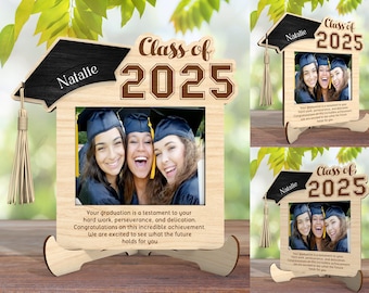 Class of 2025 Photo Frame Laser Cut SVG Bundle, Graduation Photo Frame SVG Design, Grad to be Grad Laser Cut File, Graduation Photo Frame