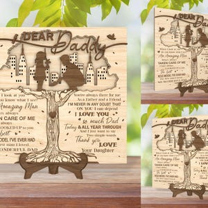 Vatertagsschild SVG, Geschenk für Papa, Vatertagsgeschenke svg, Glowforge svg-Dateien, Laserschnittdateien, Papa und Baby Line Art Stand Decor, lieber Papa