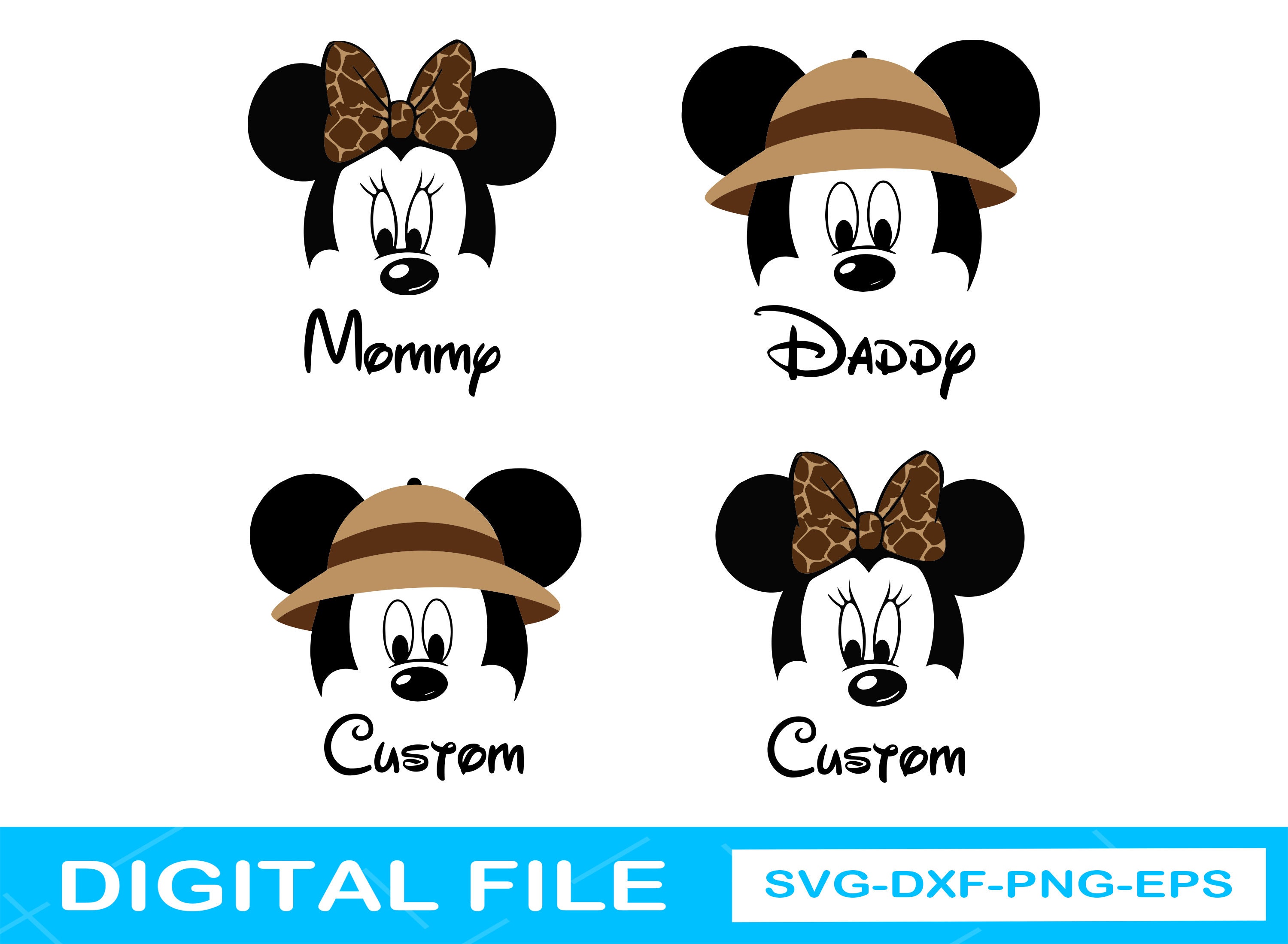 Mickey and Minnie Animal Kingdom Theme Svg Disney World Svg | Etsy