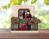 Multilayer Couple Valentine's Day Standing Lasercut File Svg, Couple Wooden Sign, Spring Bloom Decor Svg, Romantic Art, Glowforge File Svg