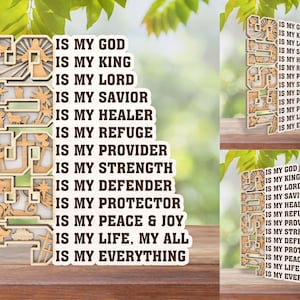Jesús es mi día de Pascua de pie en capas Svg, archivo cortado con láser de la historia de Jesús Svg, Él ha resucitado Svg, Jesús Svg, Cristianismo Svg, Decoración de Pascua