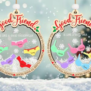 Ein guter Freund Weihnachten Ornament SVG, lustige Weihnachten Ornament SVG, Bester Freund Ornament SVG, Freundschaft SVG, Freund Geschenk, Glowforge geschnitten Datei