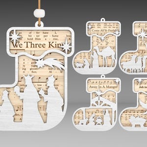 Nuty ozdoby szopkowe Svg, ozdoba świąteczna Svg, ozdoba chrześcijańska Svg, ozdoba sceny szopkowej Svg, Jezus Svg, plik Glowforge Svg