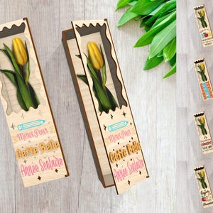 3D Blumenkästchen Bündel, Blumenhalter Laserschnitt, Lehrertagsgeschenk, Holzblumenaufbewahrung svg, Dankeschön Geschenk, Box für Blumen