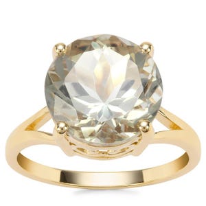 5.60cts Prasiolite Midas Sterling Silver Ring