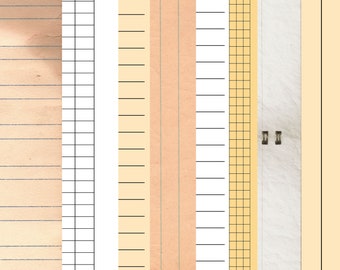 Lined Journal Paper, Backgrounds, Collage, Junk Journal
