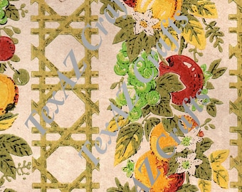 Wallpaper 1, Junk Journal, Backgrounds, Collage fodder, Tags, Journal Pages, Vintage Wallpaper, Digital Printable, Journal Cards