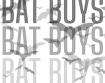 Bat Boys Acotar T-shirttryck SVG, PNG, JPG