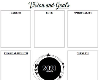 Vision Board Planner Etsy Vision Board Planner Etsy