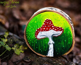 Fly Agaric No.1 Amanita Muscaria Mushroom Original Painting ATC