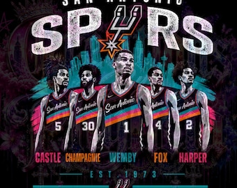 Victor Wembanyama, Castillo, Fox Spurs Baloncesto PNG (Descarga digital) 01, 04, 05, ¡Vamos Spurs!, Playoffs 2026 Finales de la Conferencia Oeste PNG