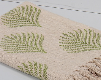 Cotton Throw | Block Printed Cotton Bedspread, King & Queen Size, Farmhouse Decor, Large Throw for Sofa, Couch, Bed, Picnic Blanket,90x108&quot;