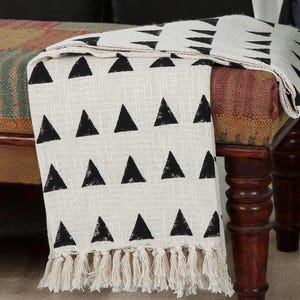 Mudcloth Gooi Dekens voor Banken Nl Roest Handweefgetouw Hand Blok Gedrukt Bed Runner Boho Katoen Omzoomd Deken Strand Gooi 120x170 Cms
