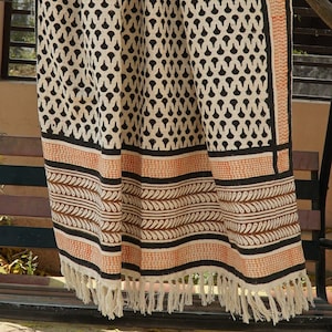 Block Printed Cotton Throw Bed And Sofa Decoration Throw African Mudcloth Throw Boho Throw Blanket Organic Cotton Throw Cotton Bedspread