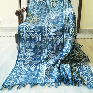 Indigo blue throw blanket sales