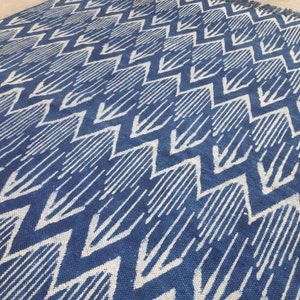 Blue Indigo Block Printed Cotton Area Rug, Hand Woven Blue Rug, Natural ...