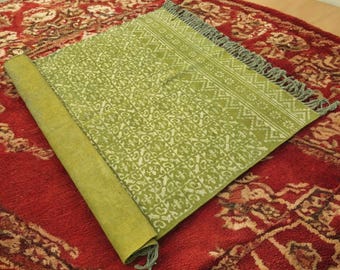 Alfombra de pasillo para escaleras / Alfombra de algodón con estampado de bloques para pasillo, cocina y sala de estar