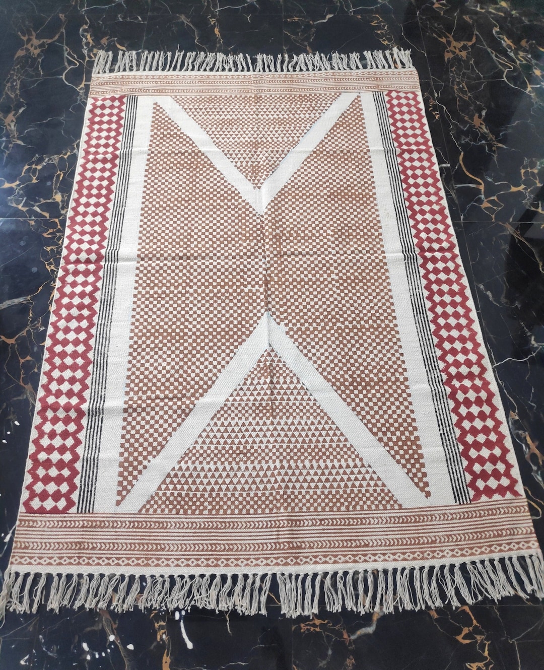 Living Room Rug, Block Printed Rug, Area Rugs 9x12 Rug for Home Decor ...
