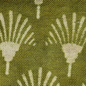 Organic Cotton Green Rug | Block Printed Rug For Living Room Bedroom Kitchen Cotton Rug image 4