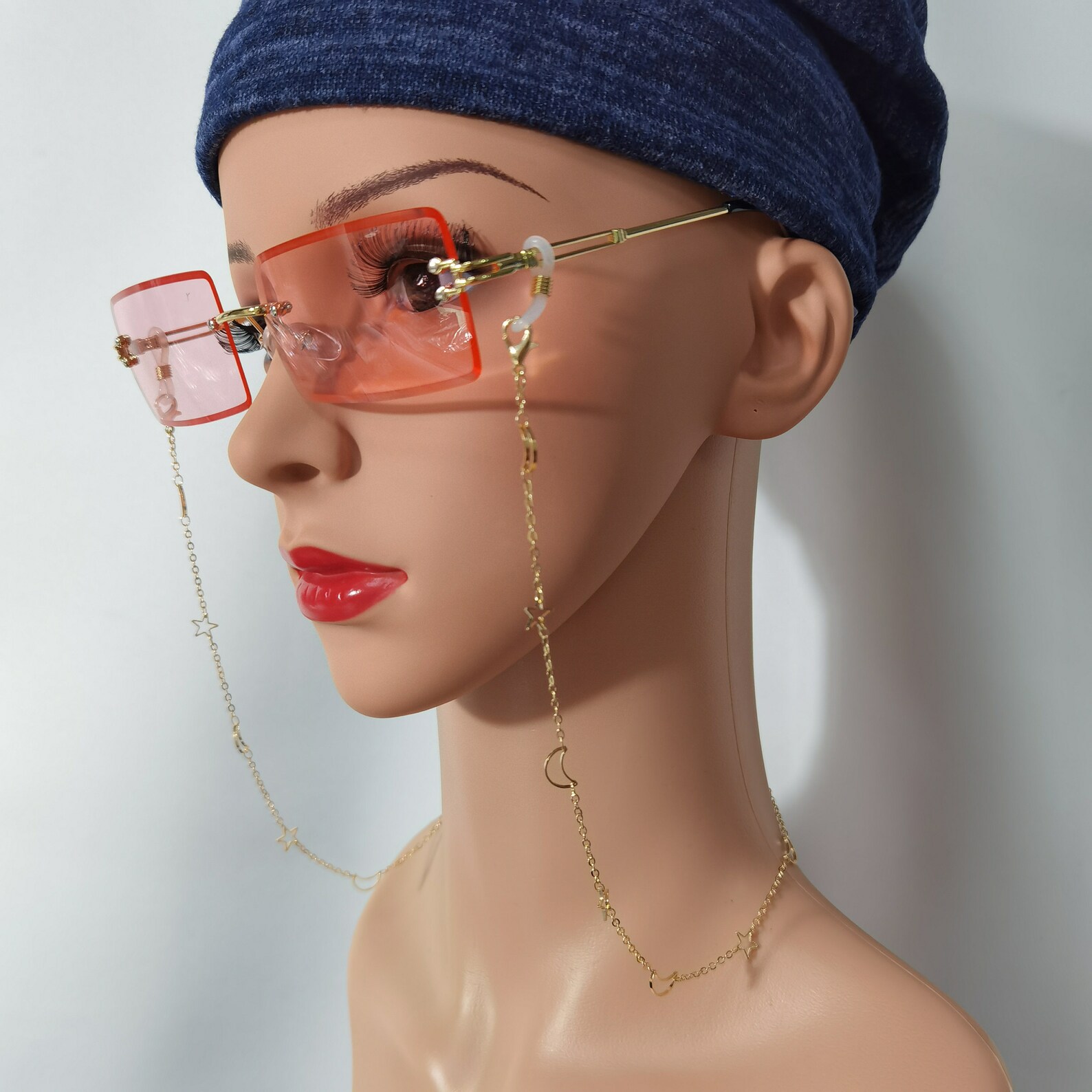 Gold/Star Moon Glasses Chain/Hollow Sunglasses Hanging Etsy