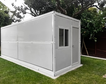 20x8x8 ft Insulated Storage Shed She Shed Tiny House Mobile Office Shelter Pop up House Modular Home ADU with Lockable Door and Window