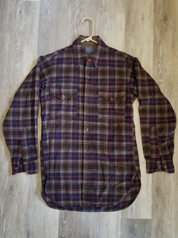 Vintage 60s Pendleton Wool Flannel 14 1/2
