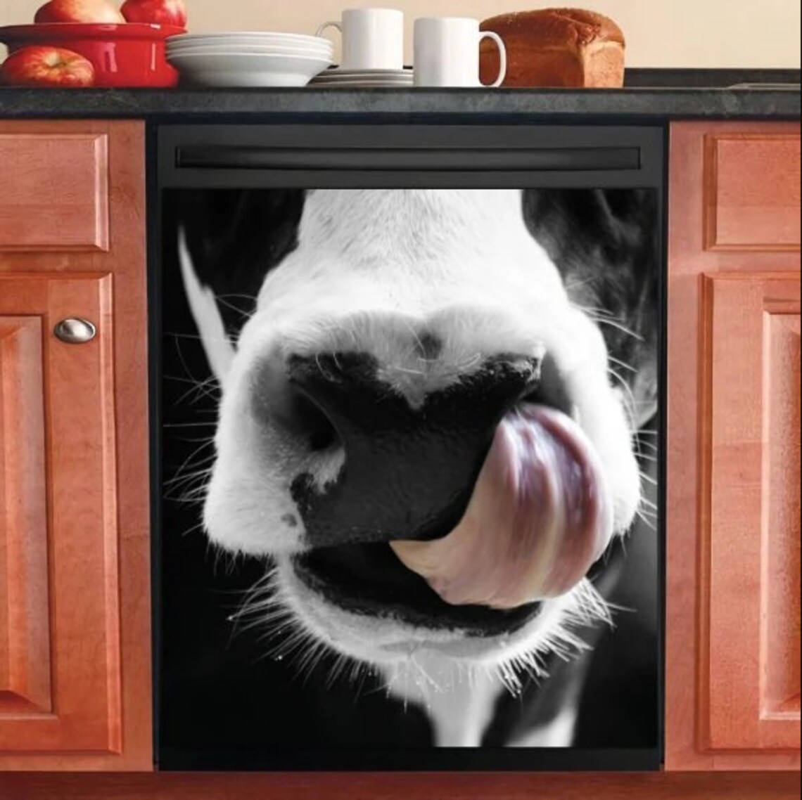 Funny Cow Decor Kitchen Dishwasher Cover Dishwasher Cover Etsy