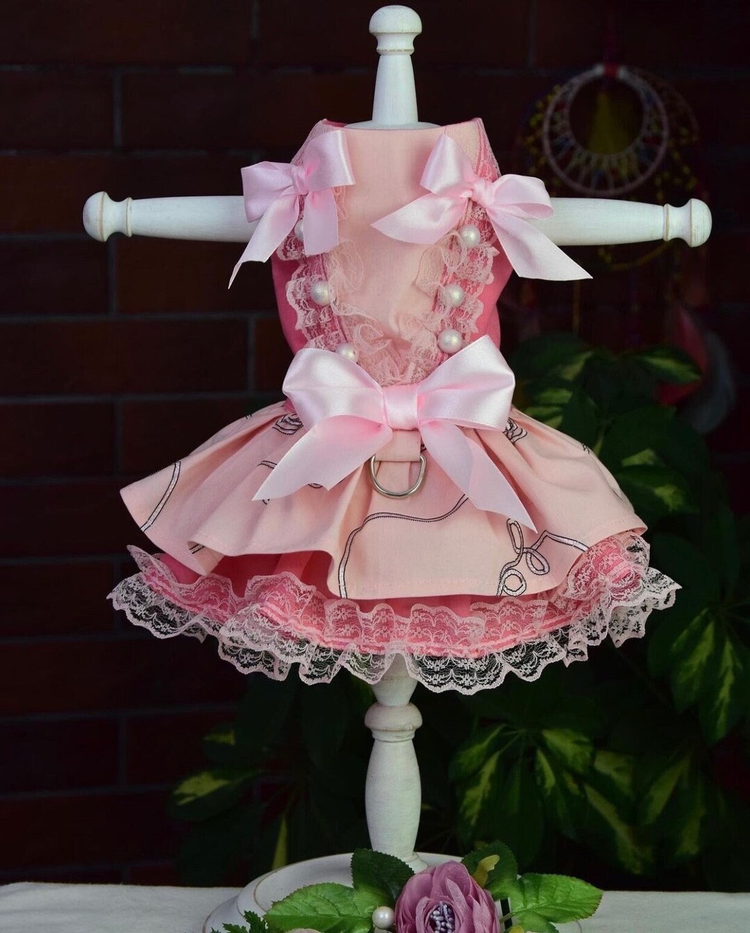 Lily Dress- Pink Paws on Par main image 0