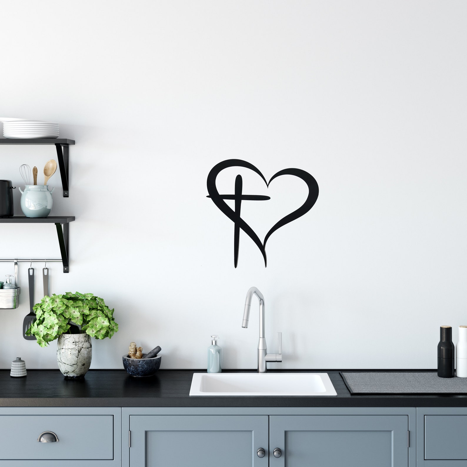 Metal Religious Sign Christian Wall Art Faith Wall Decor Etsy