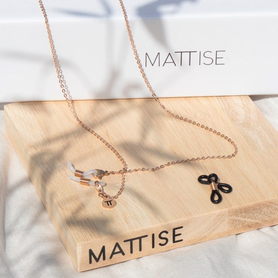 MATTISE Rose Gold Unisex Stainless Steel Linked Sunglasses Cord