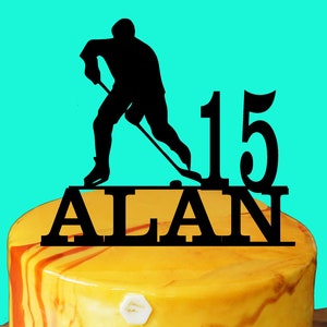 Hockey birthday cake topper, Sport Birthday party decoration