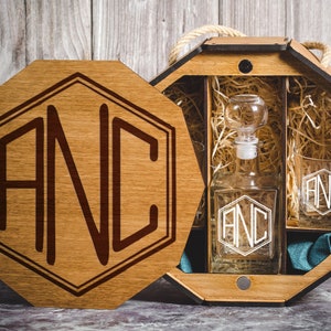 Whisky-Dekanter-Set mit Gläsern, personalisierter Dekanter, Whiskyglas, Trauzeugen Geschenk, Ehemanngeschenk, Geburtstagsgeschenk, Einweihungsparty
