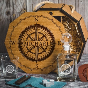 Custom barware set, Whiskey decanter set, Husband gift, Christmas gift, Whiskey glasses, Personalized whiskey, Whiskey gift, Whiskey glass