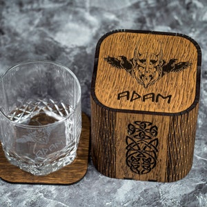 Personalized Viking Whiskey Glass Set: Engraved Nordic Gift Box