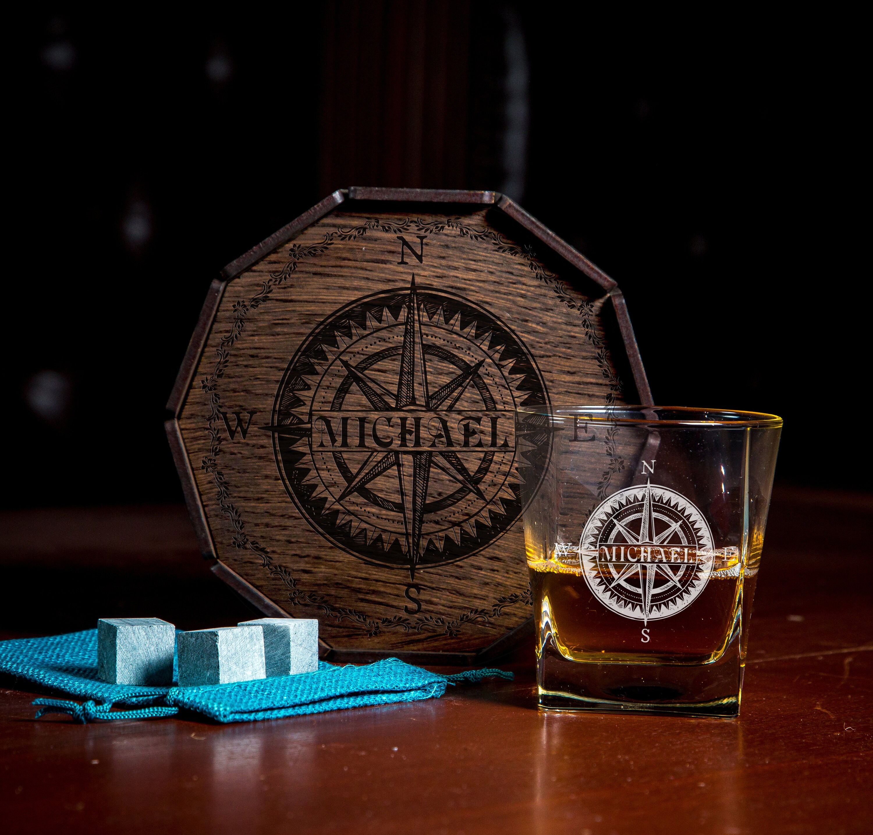 Whiskey Decanter Set in Wooden Box Set 26 Barrel for Etsy Australia