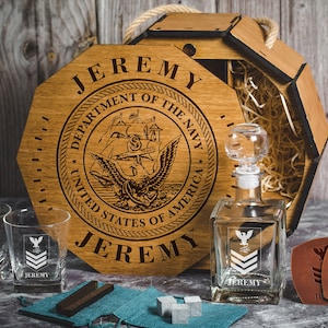 Man Birthday Gift for Him - Custom Decanter Set - Personalized Birthday Gift - Birthday Gift for Dad