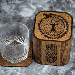 Engraved Whiskey Glass Celtic glasses Tree of life Celtic symbols  Personalized gifts for him Customized whiskey glass Old fashioned glass